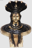 White Whale Lord Shiva Shivling Brass Statue Idol  Very Antique Shivling Figurine Home Decor (24" x 25" x 36")