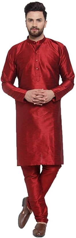 Whitewhale Silk Kurta Pajama For Mens Indian Clothing