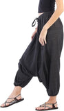 Whitewhale Mens Women Cotton Stripe Aladdin Loose Baggy Boho Hippie Harem Pants