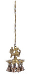 White Whale Brass Ornate Hanging Peacock Diya with Bells Home Decor Diwali