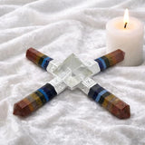 White Whale Pyramid Energy Generator 4 Points Reiki Healing Crystal Spiritual Feng Shui Gift