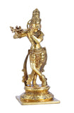 White Whale Radha Krishna Statue Hindu Gods Sculpture Brass