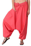 Whitewhale Mens Women Cotton Solid Aladdin Loose Baggy Boho Hippie Harem Pants