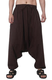 Whitewhale Mens Women Cotton Solid Aladdin Loose Baggy Boho Hippie Harem Pants