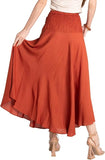 Whitewhale Solid Long Skirts for Women | 2-in-1 Boho Dress & Maxi Skirt for Bohemian Festivals, Vacation & Casual wear