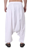 Whitewhale Mens Women Cotton Solid Aladdin Loose Baggy Boho Hippie Harem Pants