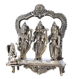 White Whale Ram Darbar - Lord Rama Laxman and Sita Hanuman Brass Statue Religious Sculpture Idol Home Decor