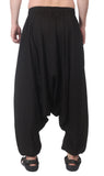 Whitewhale Mens Women Cotton Solid Aladdin Loose Baggy Boho Hippie Harem Pants