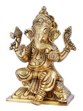Whitewhale Brass Mangalkari Ganesha Statue Bhagwan Idol Ganesha Statue Ganpati Murti Home Decor
