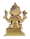 Whitewhale Brass Mangalkari Ganesha Statue Bhagwan Idol Ganesha Statue Ganpati Murti Home Decor