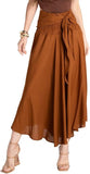 Whitewhale Solid Long Skirts for Women | 2-in-1 Boho Dress & Maxi Skirt for Bohemian Festivals, Vacation & Casual wear