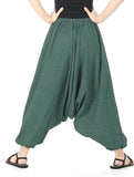 Whitewhale Mens Women Cotton Stripe Aladdin Loose Baggy Boho Hippie Harem Pants