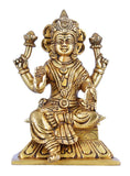 Whitewhale Hindu Goddess Maa Laxmi Idol Brass Statue Standing in Loltus Lakshmi for Temple Puja Home Decor Murti Office Gift Item Showpiece