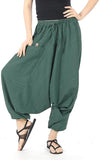 Whitewhale Mens Women Cotton Stripe Aladdin Loose Baggy Boho Hippie Harem Pants