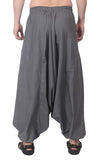 Whitewhale Mens Women Cotton Solid Aladdin Loose Baggy Boho Hippie Harem Pants