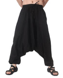 Whitewhale Mens Women Cotton Solid Aladdin Loose Baggy Boho Hippie Harem Pants