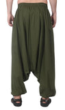 Whitewhale Mens Women Cotton Solid Aladdin Loose Baggy Boho Hippie Harem Pants