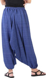 Whitewhale Mens Women Cotton Stripe Aladdin Loose Baggy Boho Hippie Harem Pants