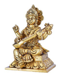 Whitewhale Maa Saraswati Brass Statue Religious Goddess Sculpture Idol Home Decor
