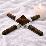 White Whale Pyramid Energy Generator 4 Points Reiki Healing Crystal Spiritual Feng Shui Gift