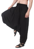 Whitewhale Mens Women Cotton Solid Aladdin Loose Baggy Boho Hippie Harem Pants