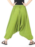 Whitewhale Mens Women Cotton Stripe Aladdin Loose Baggy Boho Hippie Harem Pants