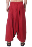Whitewhale Mens Women Cotton Solid Aladdin Loose Baggy Boho Hippie Harem Pants