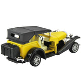 White Whale Metal Die Cast Classic Old Antique Car Model with Pull Back Action