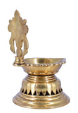 White Whale Balaji Brass Material Diya For Puja, Aarti, Temple, Gifts.