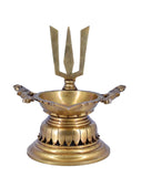 White Whale Balaji Brass Material Diya For Puja, Aarti, Temple, Gifts.