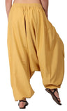 Whitewhale Mens Women Cotton Solid Aladdin Loose Baggy Boho Hippie Harem Pants