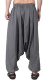 Whitewhale Mens Women Cotton Solid Aladdin Loose Baggy Boho Hippie Harem Pants