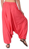 Whitewhale Mens Women Cotton Solid Aladdin Loose Baggy Boho Hippie Harem Pants
