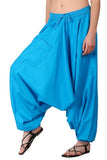 Whitewhale Mens Women Cotton Solid Aladdin Loose Baggy Boho Hippie Harem Pants
