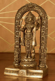 White Whale Brass Lord Ram Brass Statue Rama Idol for Temple Mandir Sculpture Office and Home Décor