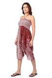 Whitewhale Women Casual Peacock Print Summer Loose Yoga Trousers Baggy Boho Aladdin Jumpsuit Harem Pants