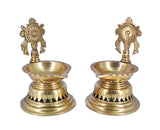 White Whale Balaji Brass Material Diya For Puja, Aarti, Temple, Gifts.