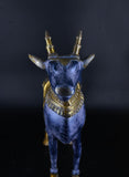 White Whale Brass Mighty Shivanandi Bull with Bells in Matte Black and Royal Gold Finish