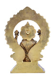 Whitewhale Hindu Goddess Maa Laxmi Idol Brass Statue Standing in Loltus Lakshmi for Temple Puja Home Decor Murti Office Gift Item Showpiece