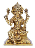 Whitewhale Hindu Goddess Maa Laxmi Idol Brass Statue Standing in Loltus Lakshmi for Temple Puja Home Decor Murti Office Gift Item Showpiece