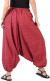 Whitewhale Mens Women Cotton Stripe Aladdin Loose Baggy Boho Hippie Harem Pants