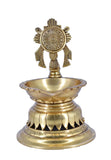 White Whale Balaji Brass Material Diya For Puja, Aarti, Temple, Gifts.