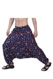 Whitewhale Men Women Rayon twill Printed Harem Pants Pockets Yoga Trousers Hippie