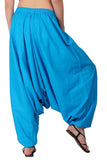 Whitewhale Mens Women Cotton Solid Aladdin Loose Baggy Boho Hippie Harem Pants