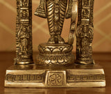 White Whale Brass Lord Ram Brass Statue Rama Idol for Temple Mandir Sculpture Office and Home Décor