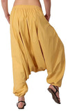 Whitewhale Mens Women Cotton Solid Aladdin Loose Baggy Boho Hippie Harem Pants