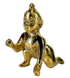 White Whale Brass God Lord Krishna Laddu Gopal/Bal Gopal/Thakur Ji Brass Bhagwan Idol Statue Murti