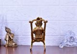 White Whale Ganesh Idol Murti for Home Decor Lord Ganesha Reading Ramayana Statue God Ganesh Ganpati Metal Sculpture Home Office Gifts Decor