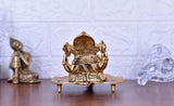 White Whale Ganesh Idol on Leaf - Lord Ganesha with Diya - Metal Diya for Diwali Decoration Items Home Decorative Gift Puja Gifts Corporate; Diwali Gift Item