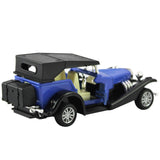 White Whale Metal Die Cast Classic Old Antique Car Model with Pull Back Action